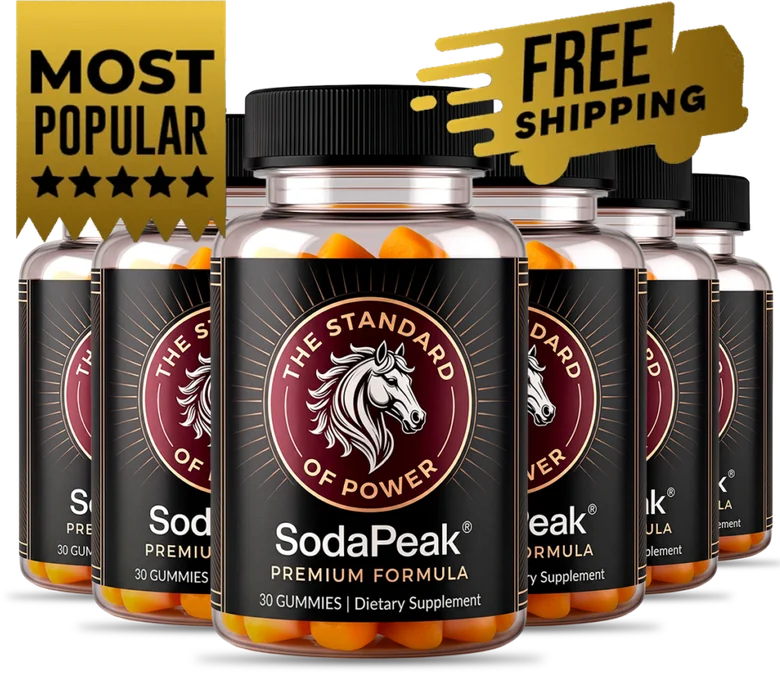 SodaPeak 6 bottle package — what is SodaPeak, 180 day supply of male vitality gummys